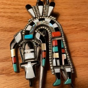Zuni Rainbow Dancer Bolo Tie (Celicion)